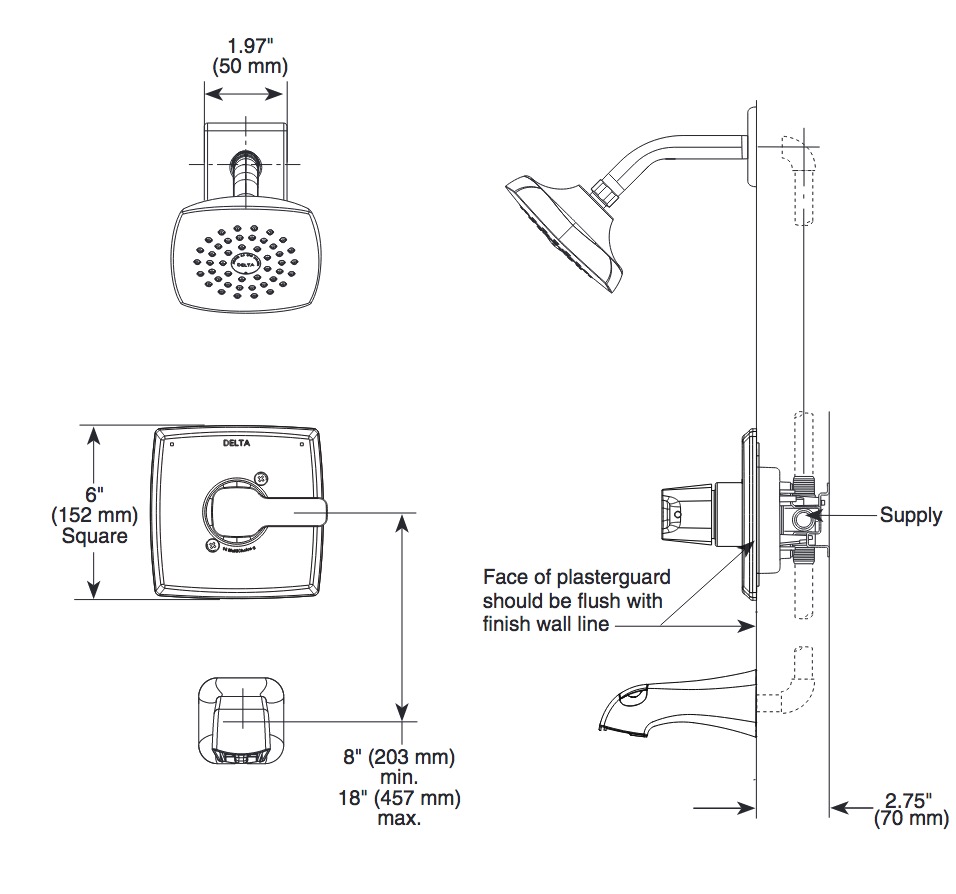 Delta T14081 Kami Valve Only Trim 