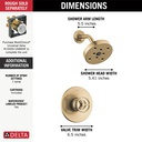 Delta T14258-CZ Trinsic H2O Shower Trim 1L 1