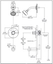 Delta T14259-PP-LHD Modern Cylindrical Shower Only Trim Less Head