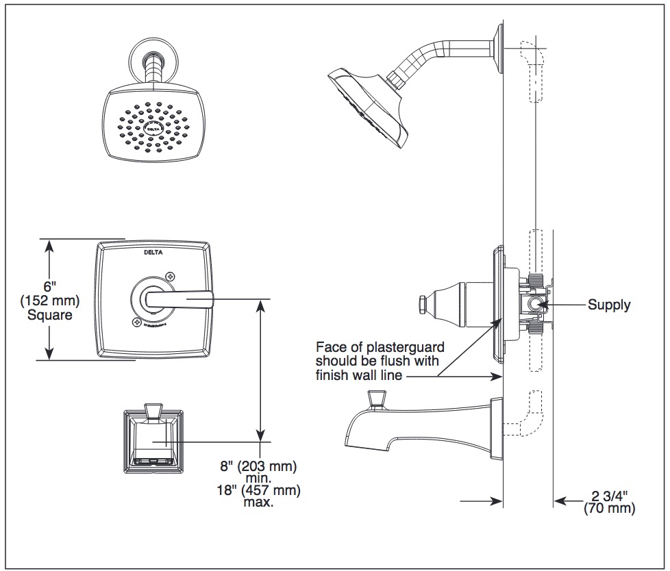 Delta T14264-SS Ashlyn Shower Only Trim 