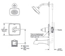 Delta T14264-BLLHD Ashlyn Shower Only Trim Less Showerhead 