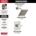 Delta T14267-SS-PP Modern Angular Angular Modern Shower Only Pp