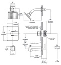 Delta T14267-PP-LC Modern Angular Shower Only Trim Less Cartridg