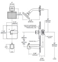 Delta T14267-PP-LHD Modern Angular Shower Only Trim Less Head