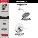 Delta T14272-PR 14 Series Shower Trim With H2Okinetic