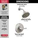 Delta T14272-SS-PR 14 Series Shower Trim With H2Okinetic