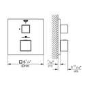Grohe 24157000 Grohtherm Cube Single Function 2 Handle Thermostatic Trim Chrome 3