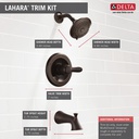 Delta T14438-RB Lahara Tub/Shower Trim 