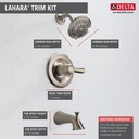 Delta T14438-SS Lahara Tub/Shower Trim 
