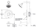 Delta T14438-LHD Lahara Monitor(R) 14 Series Tub And Shower Trim 