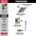 Delta T14443-SS-PR 14 Series H2Okinetic Tub Shower Trim