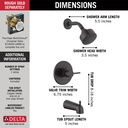 Delta T14459-BL-PP Modern Cylindrical Round Contemporary Tub Shower Pp