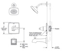 Delta T14464-SSLHD Ashlyn Tub/Shower Trim Less Showerhead 