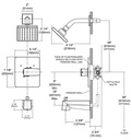 Delta T14467-PP-LC Modern Angular Tub/Shower Trim Less Cartridge
