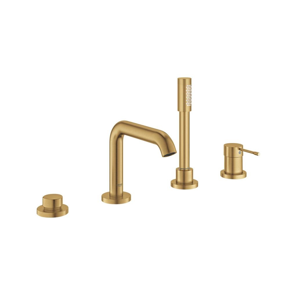 Grohe 19578GNA Essence Four Hole Bathtub Faucet with Handshower Brushed Cool Sunrise 1