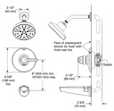 Delta T14472-PR 14S Tub Shower Trim With H2Okinetic