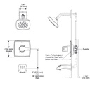 Delta T14481-LHD Kami Tub/Shower Trim Less Showerhead 
