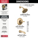 Delta T14489-CZ-PR Tetra 14 Series Tub Shower Trim