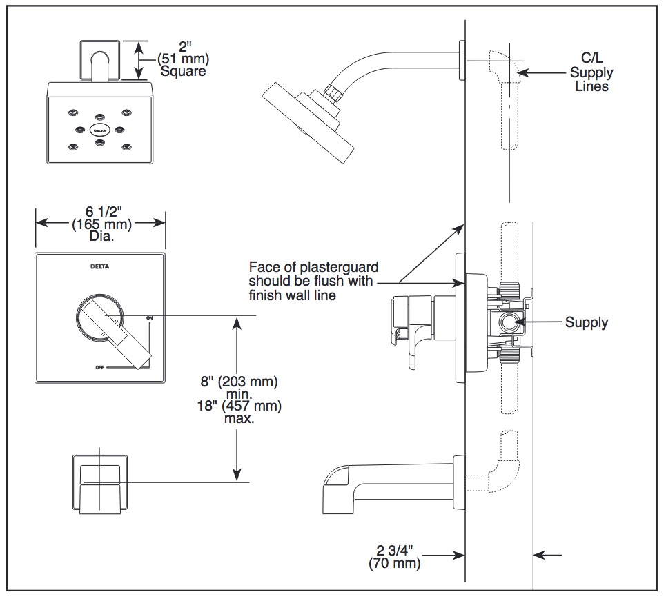 Delta T17067-SS Ara Ara: 17 Series Mc Valve Trim 