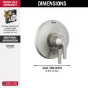 Delta T17072-SS-PR 17 Series Valve Only Trim