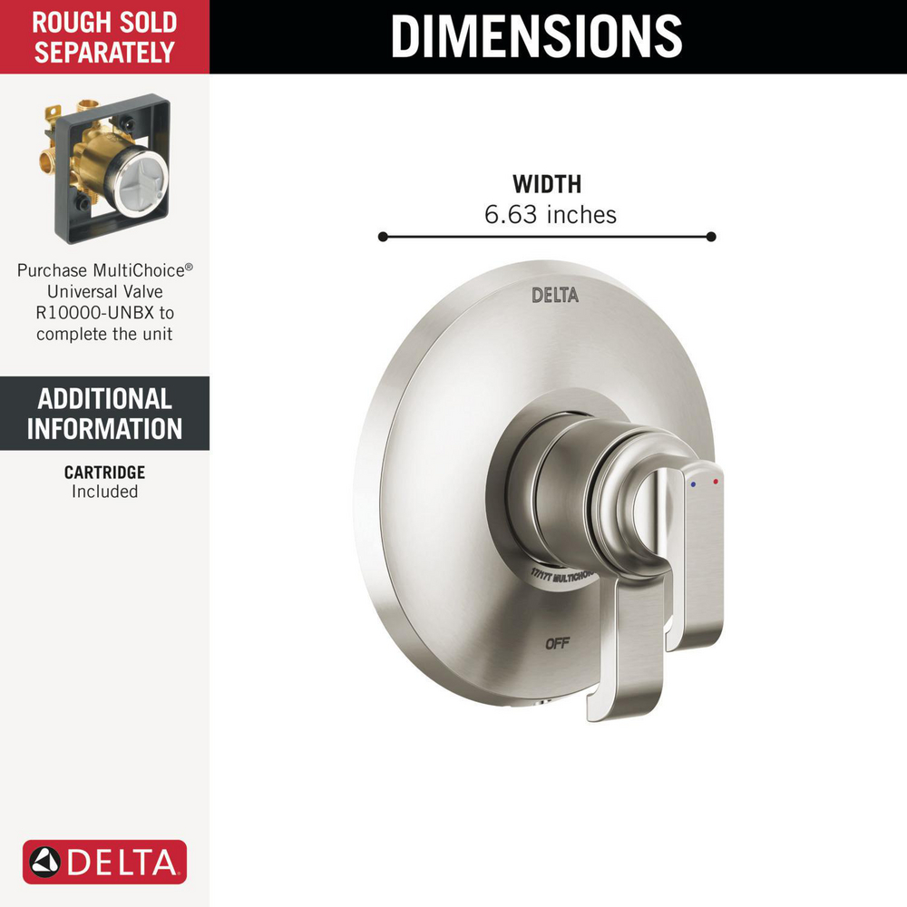 Delta T17089-SS-PR Tetra 17 Series Valve Only