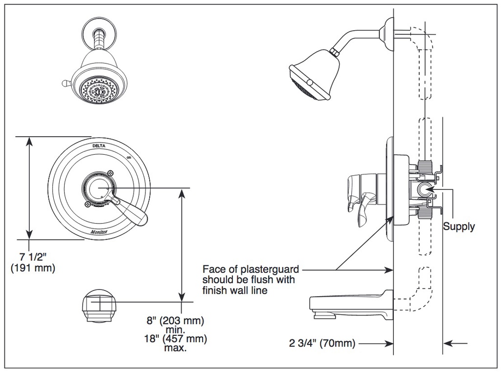 Delta T17230 Innovations Universal Trim For Innovations 1700 Series 