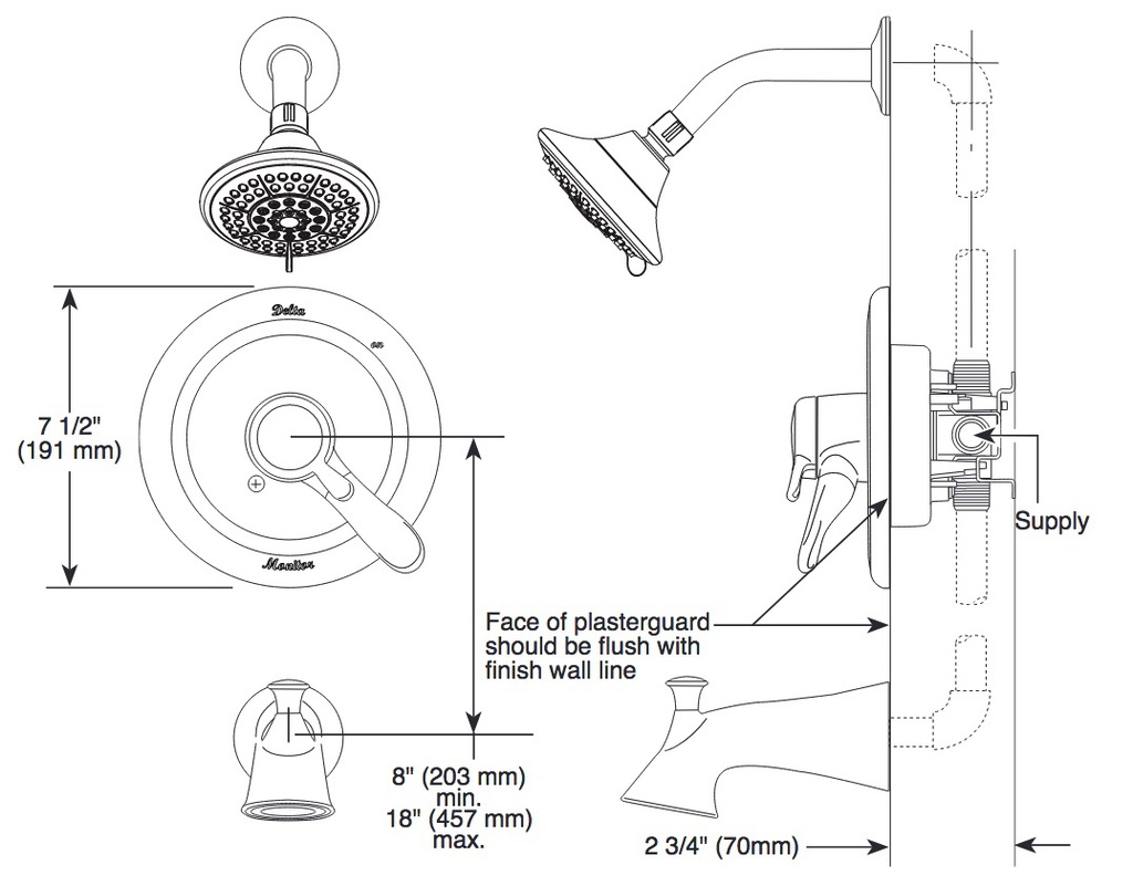 Delta T17238-RB Lahara Shower Only Trim 