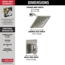 Delta T17243-SS-PR 17 Series H2Okinetic Shower Only Trim