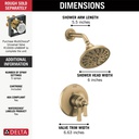 Delta T17256-CZ Dorval 17 Series Shower Only Trim 7S 
