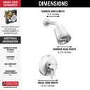 Delta T17271-PR 17 Series Shower Trim With Cylinder Sh
