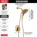 Delta T17289-CZ-PR Tetra 17 Series Shower Trim