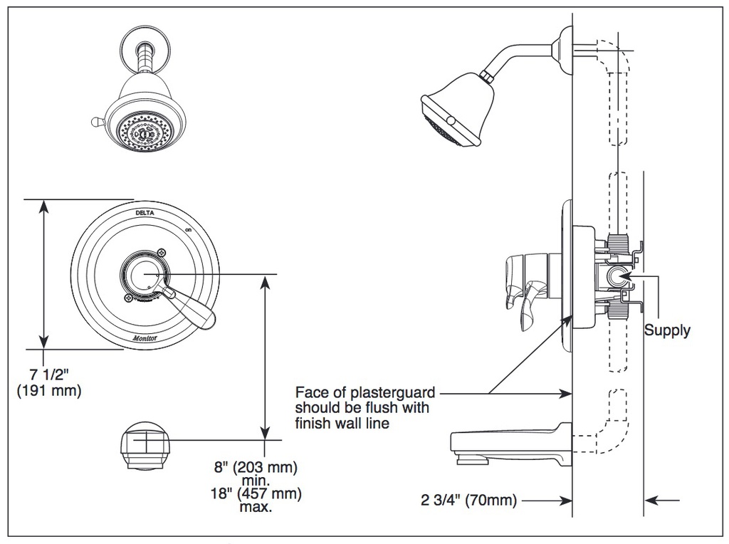 Delta T17430 Innovations Universal Trim For Innovations 1700 Series 