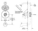 Delta T17435-BL-I Saylor 17 Series Tub & Shower Trim With In2Itio