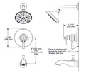 Delta T17456 Dorval 17 Series Tub And Shower Trim 1L 17S 