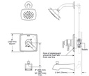 Delta T17464-SS-I Ashlyn Monitor(R) 17 Series Tub And Shower With In2Ition(R) Two-In-