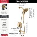 Delta T17489-CZ-PR Tetra 17 Series Tub Shower Trim