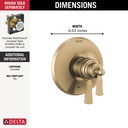 Delta T17T056-CZ Dorval 17 Thermostatic Valve Only Trim 