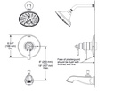 Delta T17T056-CZ Dorval 17 Thermostatic Valve Only Trim 