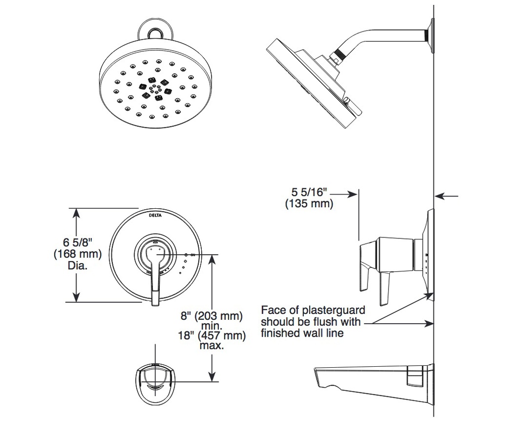 Delta T17T071-PR 17T Series Valve Only Trim