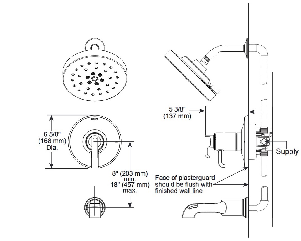Delta T17T089-BL Tetra 17T Series Valve Only