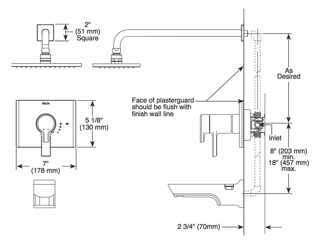 Delta T17T099-SS-PR 17T Valve Only Trim L 17T