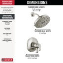 Delta T17T289-SS-PR Tetra 17T Series Shower Trim