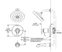 Delta T17T289-SS-PR Tetra 17T Series Shower Trim
