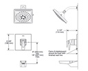 Delta T17T443-PR 17T Series H2Okinetic Tub/Shower Trim