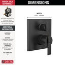 Delta T24867-BL Monitor(R) 14 Series With 3 Setting Diverter Trim Matte Black