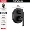 Delta T24889-BL Tetra 14 Series Integrated Diverter Trim 3-Set