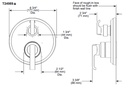 Delta T24889-CZ-PR Tetra 14 Series Integrated Diverter Trim 3-Set