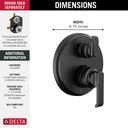 Delta T24989-BL Tetra 14 Series Integrated Diverter Trim 6-Set