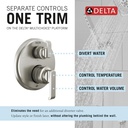 Delta T24989-SS-PR Tetra 14 Series Integrated Diverter Trim 6-Set