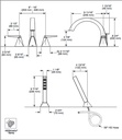 Delta T2746-SS-PR 3-Hole Roman Tub